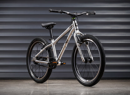 Early Rider Belter 20 Auto in Brushed Aluminium - Auto whole bike against shutters