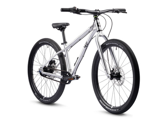 Early Rider Belter 24 in Brushed Aluminium - three-quarter whole bike on white