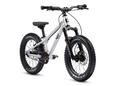 Early Rider Charger 16 in Brushed Aluminium - three-quarter whole bike on white