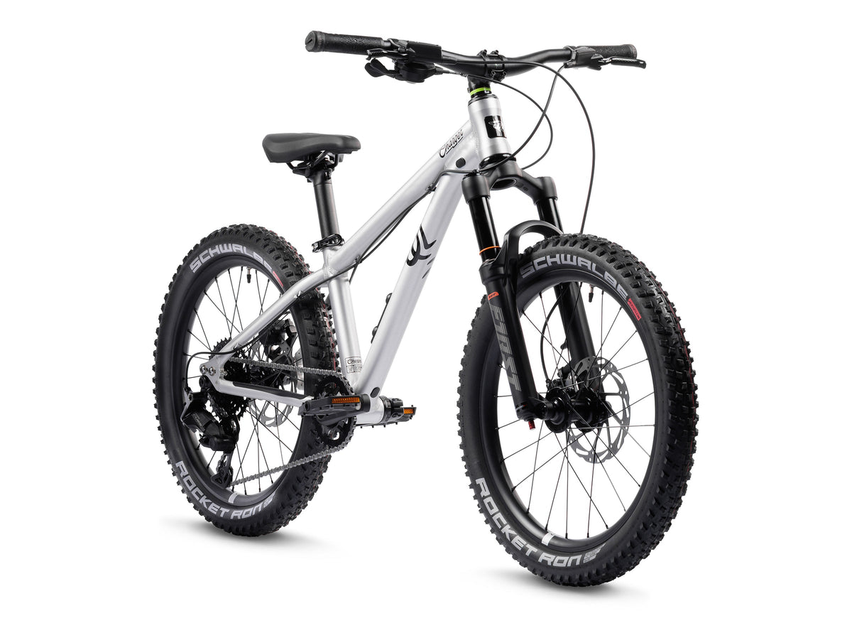 Early Rider Charger 20 in Brushed Aluminium - three-quarter whole bike on white
