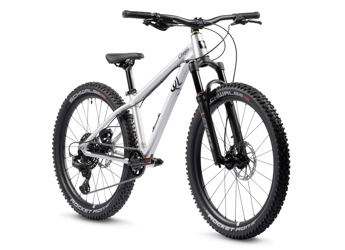 Early Rider Charger 24 in Brushed Aluminium - three-quarter whole bike on white