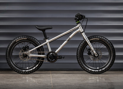 Early Rider Seeker 16 in Brushed Aluminium - single-speed chain-driven rigid bike profile