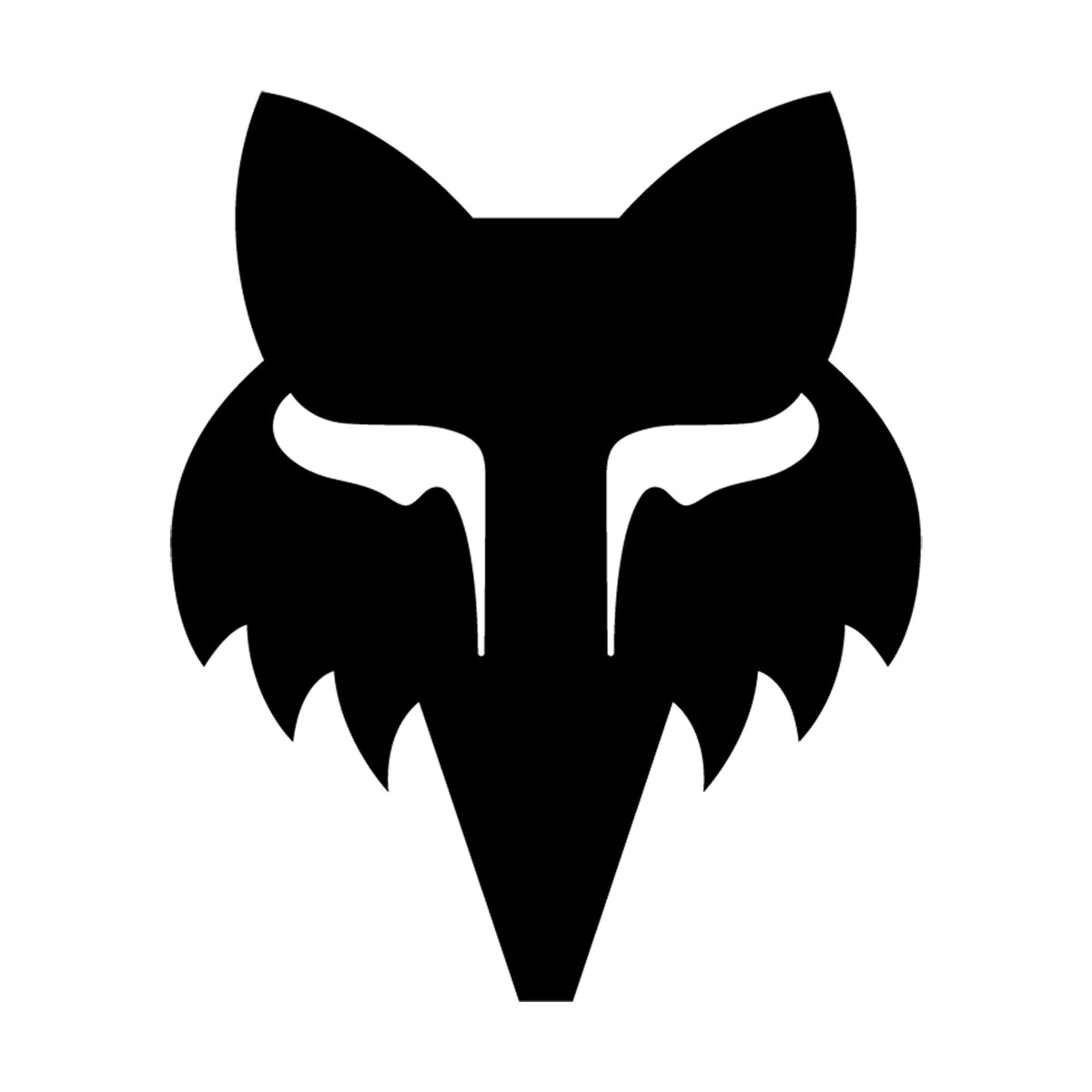 Fox Head 2.5" Die Cut Sticker — BLACK