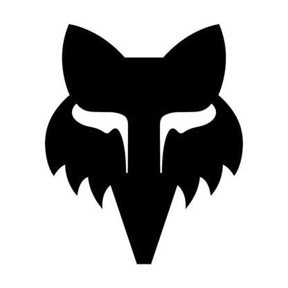 Fox Head 2.5" Die Cut Sticker — BLACK