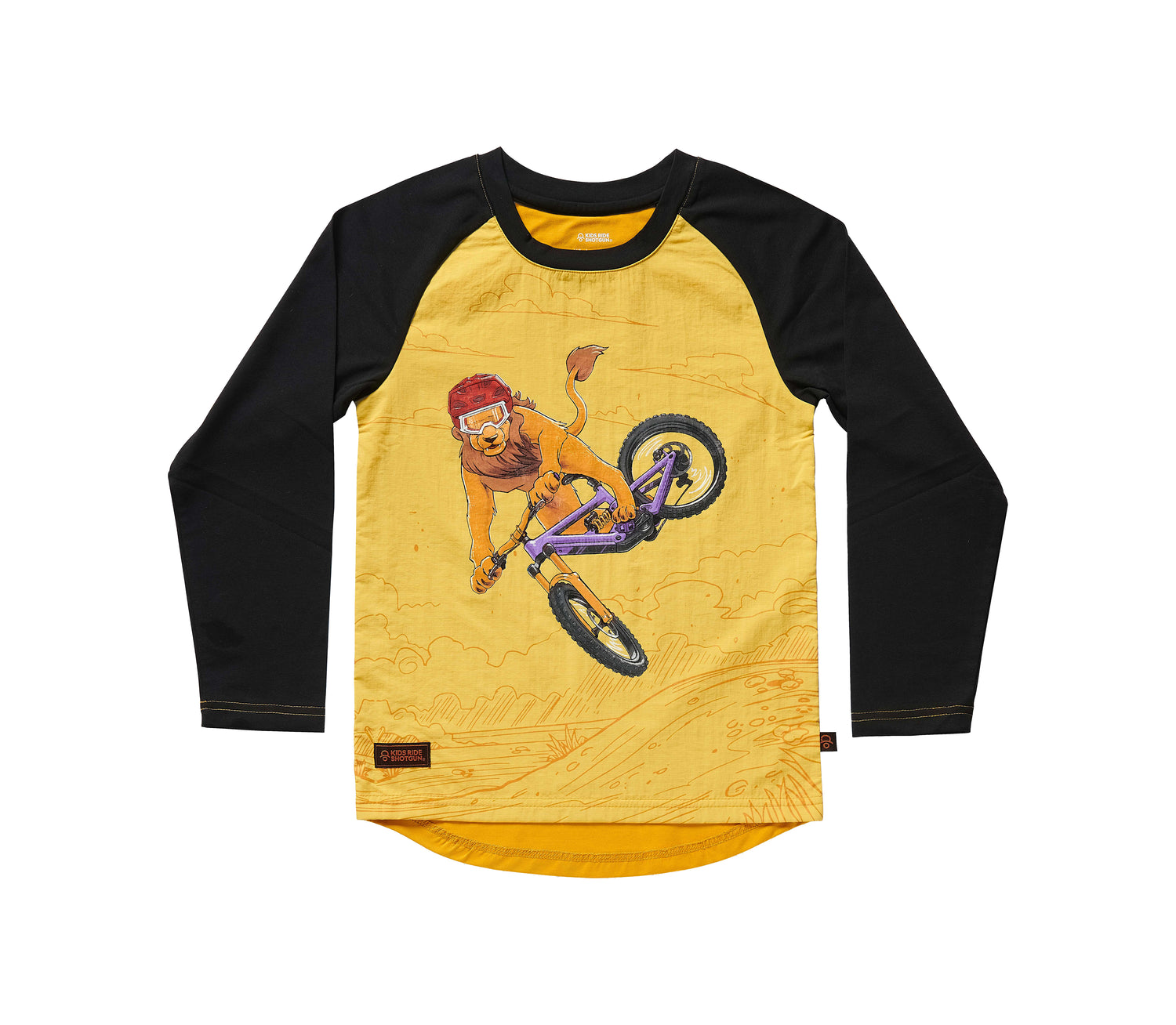 Kids Ride Shotgun Loose Lion Windproof Kids MTB Jersey