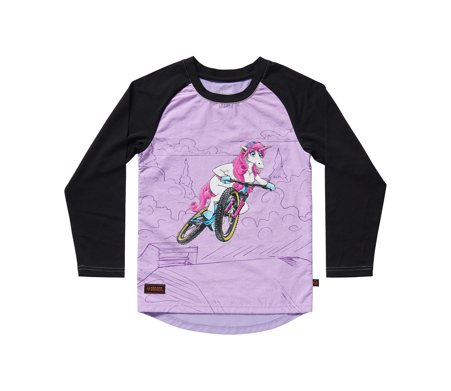 Kids Ride Shotgun Upshift Unicorn Windproof Kids MTB Jersey