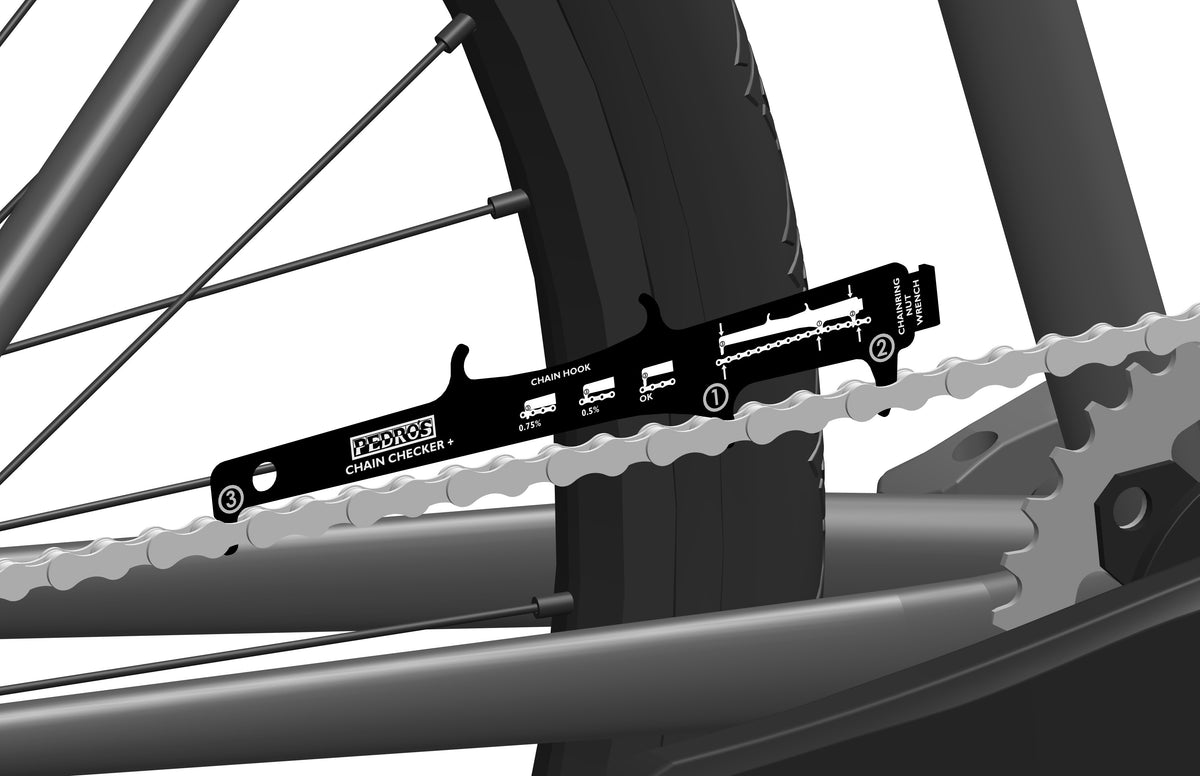 Pedros Chain Checker Plus II - Measure with three contact points
