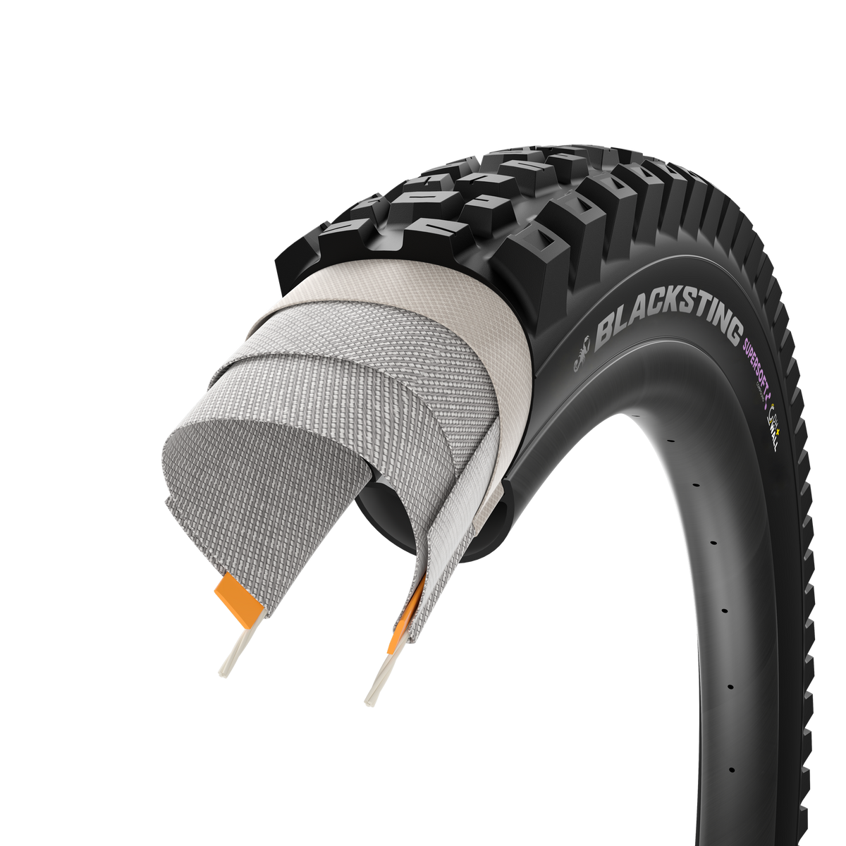 Pirelli Scorpion Blacksting DHWALL+ tyre section - Super Soft compound pictured