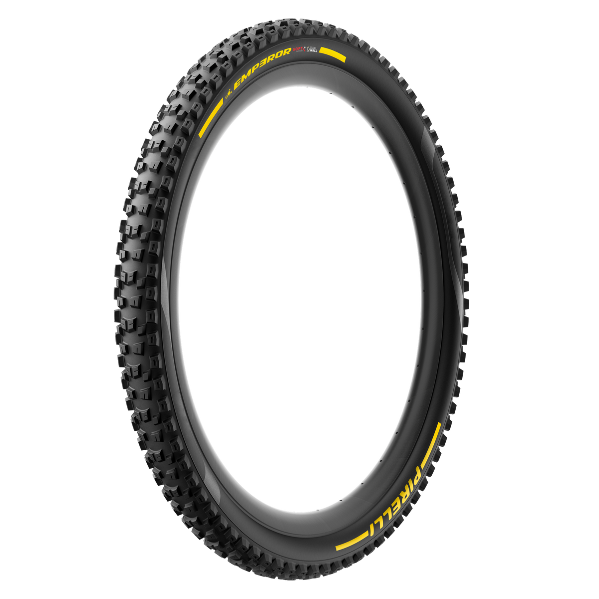Pirelli Scorpion Emperor DualWALL tyre with Yellow Team branding - Soft compound pictured