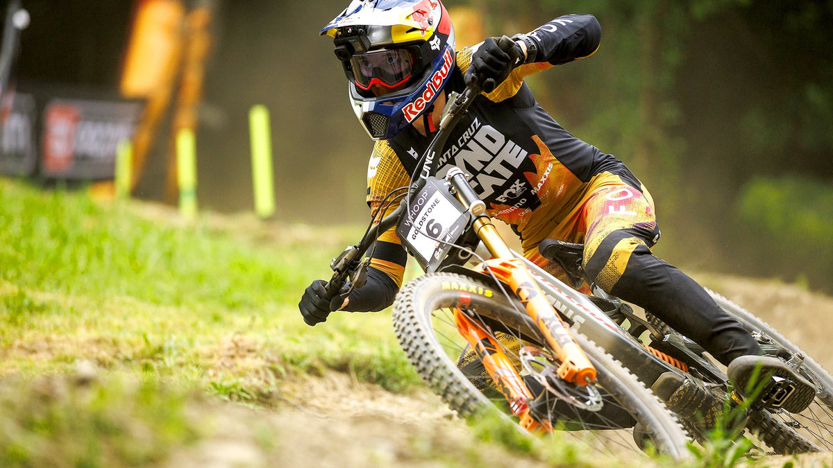 Jackson Goldstone racing on Reserve 30 DH wheels