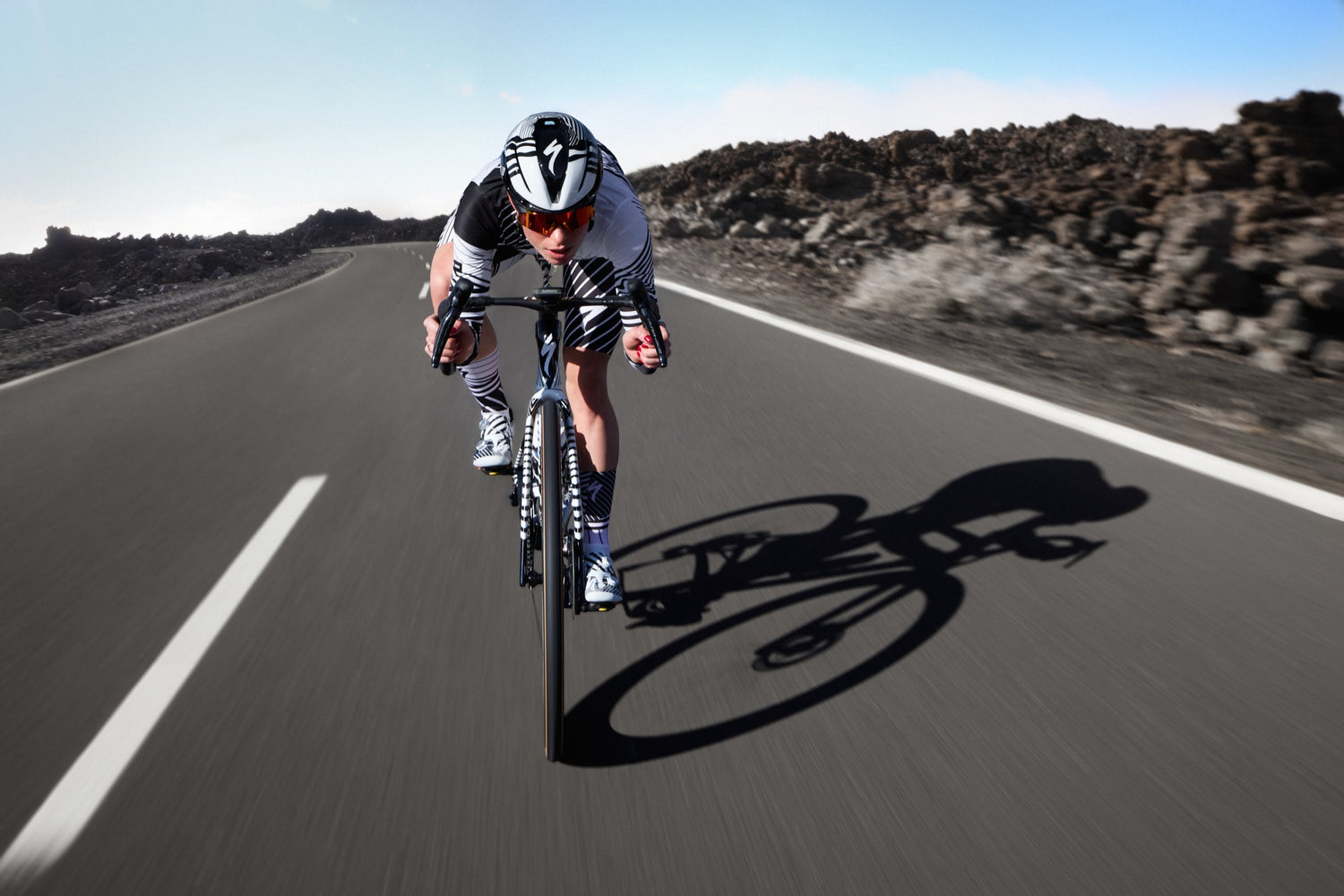 Specialized Tarmac SL9 rider in an aero road position