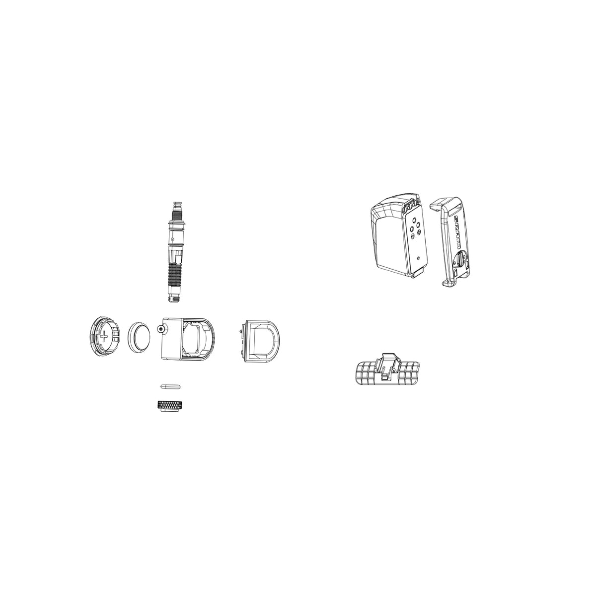 SRAM AXS component reference diagram; only the selected battery block is supplied - SSP7618008000