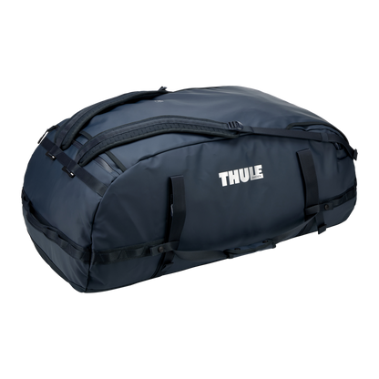 Thule Chasm Duffel - 130L / Darkest Blue - view with backpack straps visible