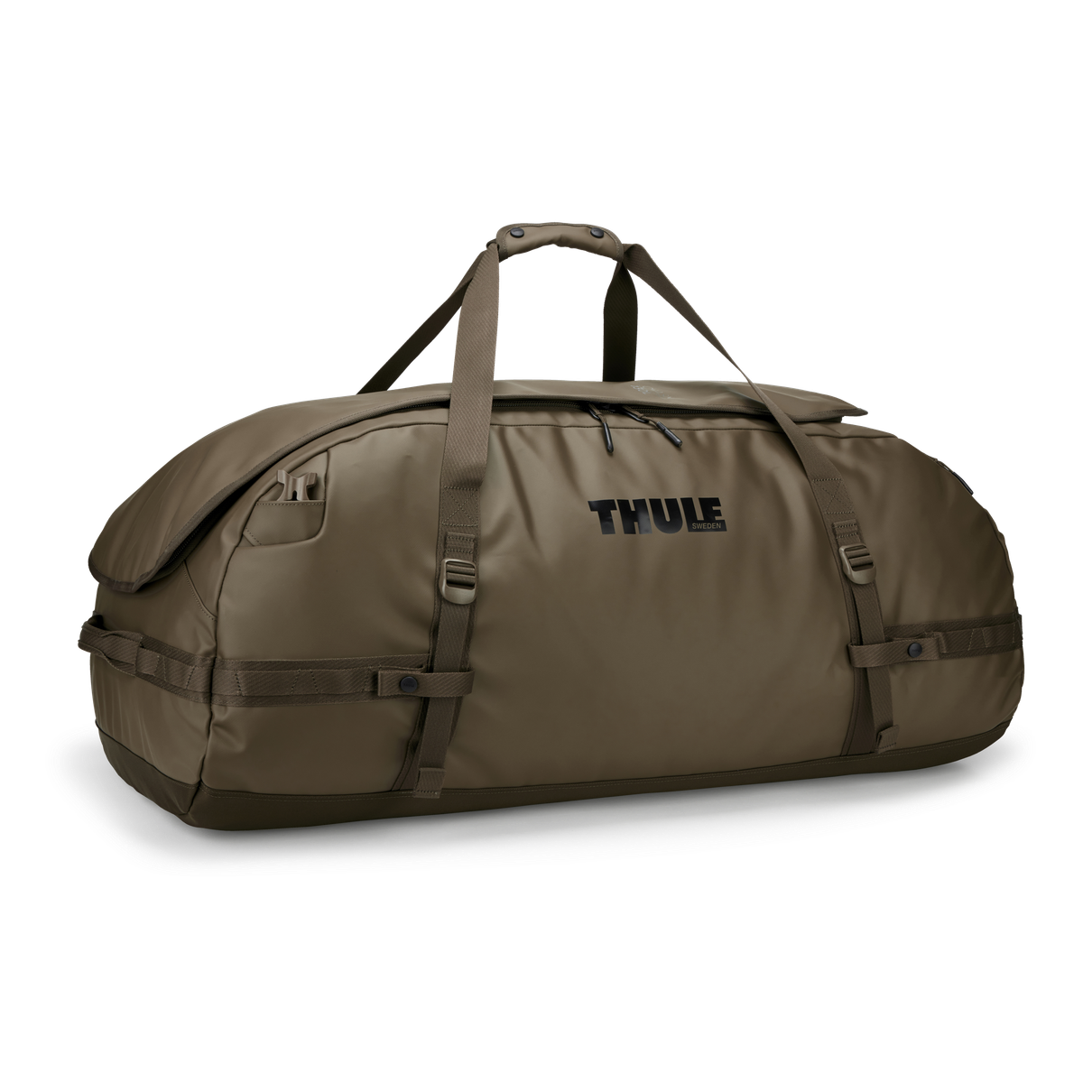 Thule Chasm Duffel - 130L / Deep Khaki - front three-quarter view