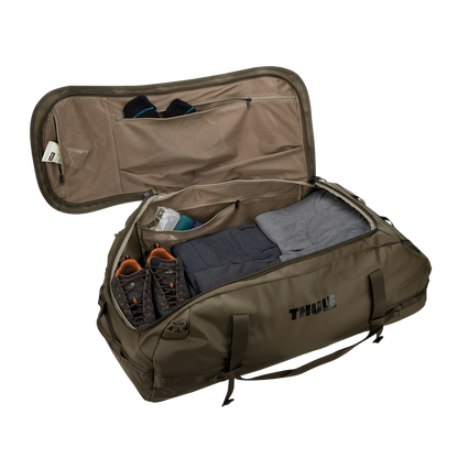Thule Chasm Duffel - 130L / Deep Khaki - open interior view