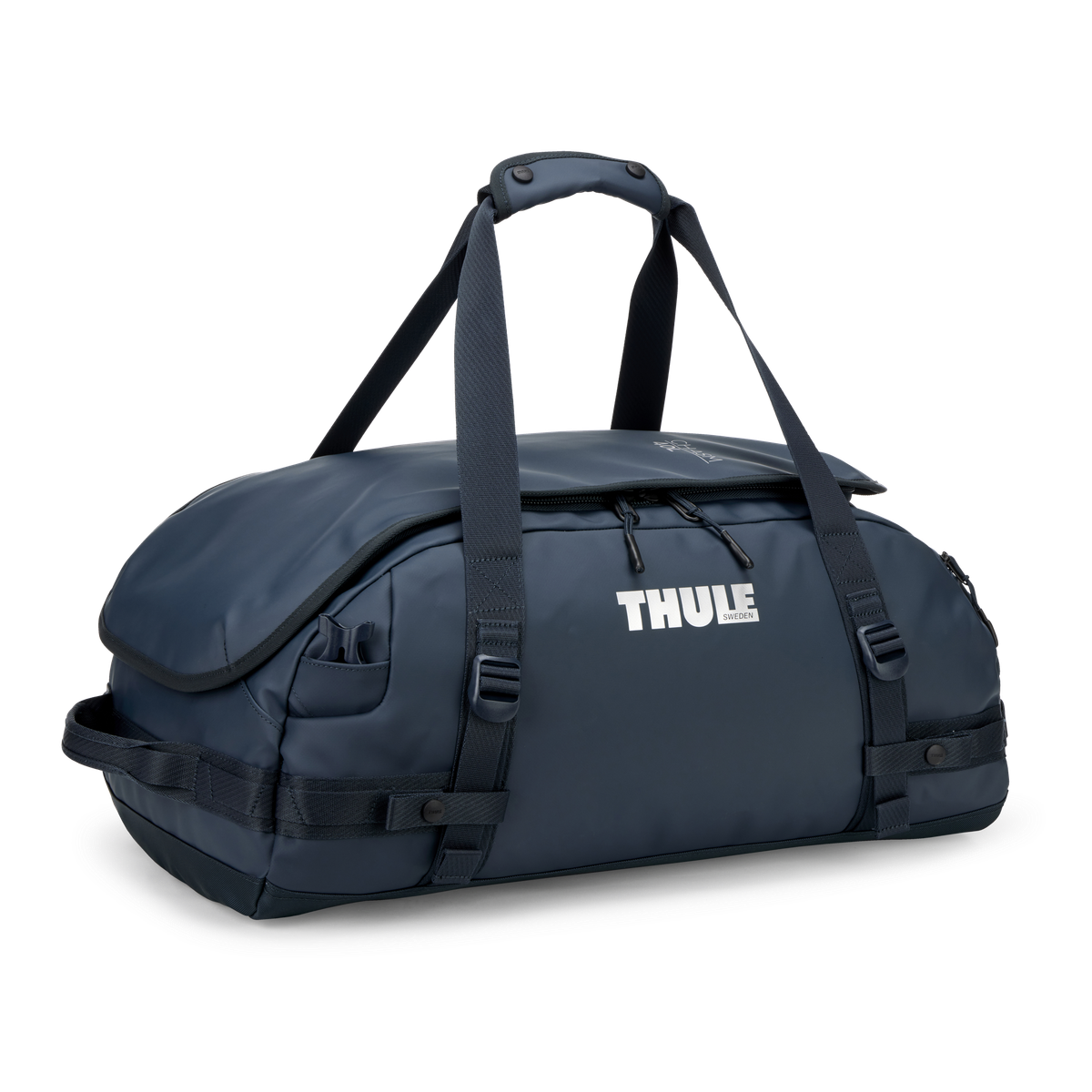 Thule Chasm Duffel - 40L / Darkest Blue - front three-quarter view