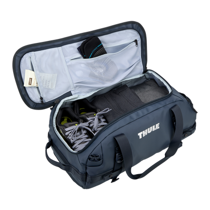 Thule Chasm Duffel - 40L / Darkest Blue - open interior view