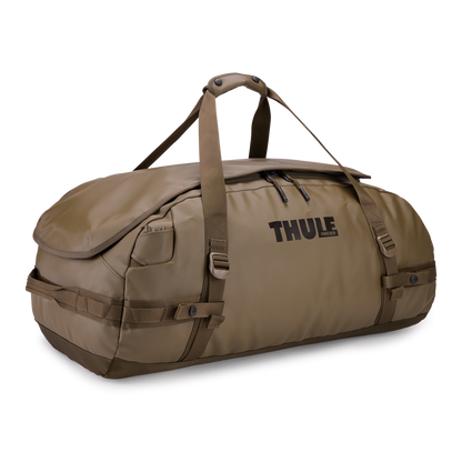 Thule Chasm Duffel - 70L / Deep Khaki - front three-quarter view