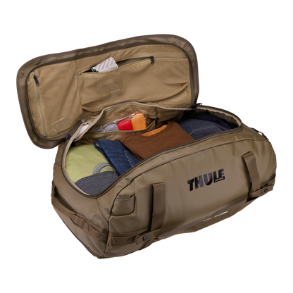 Thule Chasm Duffel - 70L / Deep Khaki - open interior view