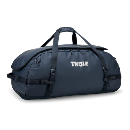 Thule Chasm Duffel - 90L / Darkest Blue - front three-quarter view