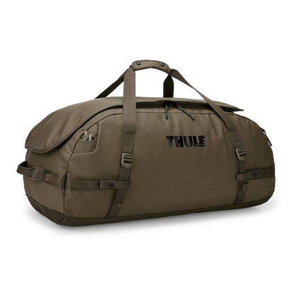 Thule Chasm Duffel - 90L / Deep Khaki - front three-quarter view