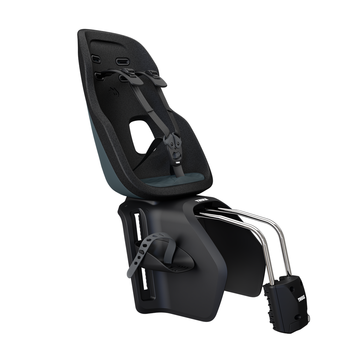 Thule Yepp Nexxt 2 Maxi Frame-Mount Child Seat - Dark Slate - front three-quarter view