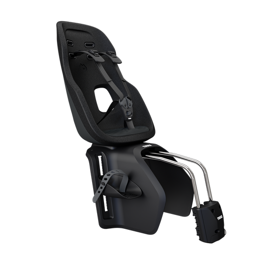 Thule Yepp Nexxt 2 Maxi Frame-Mount Child Seat - Midnight Black - front three-quarter view