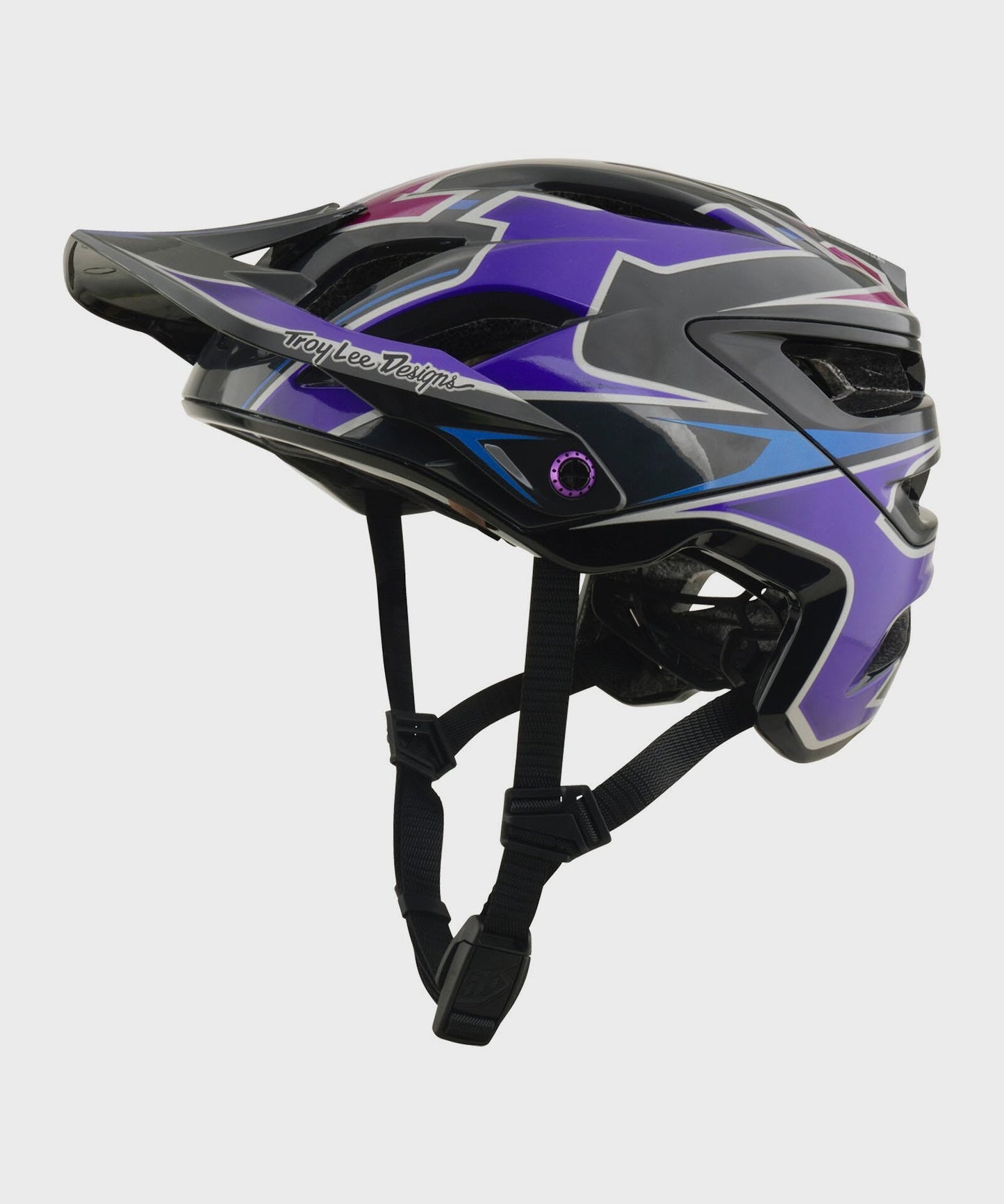 Troy Lee Designs A3 Helmet 2026 - Mask Black / Purple - View 1 - BRINK
