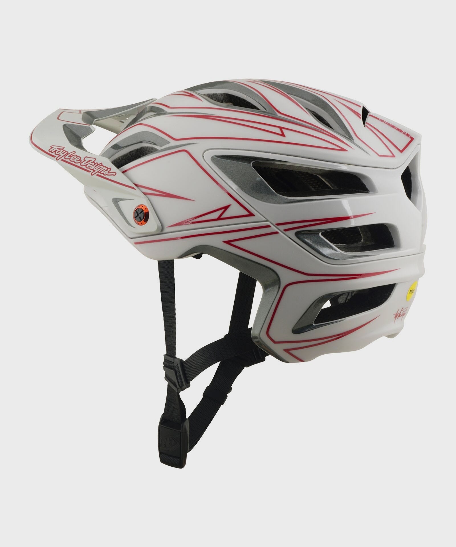 Troy Lee Designs A3 Helmet 2026 - Pinstripe Grey - View 2 - BRINK