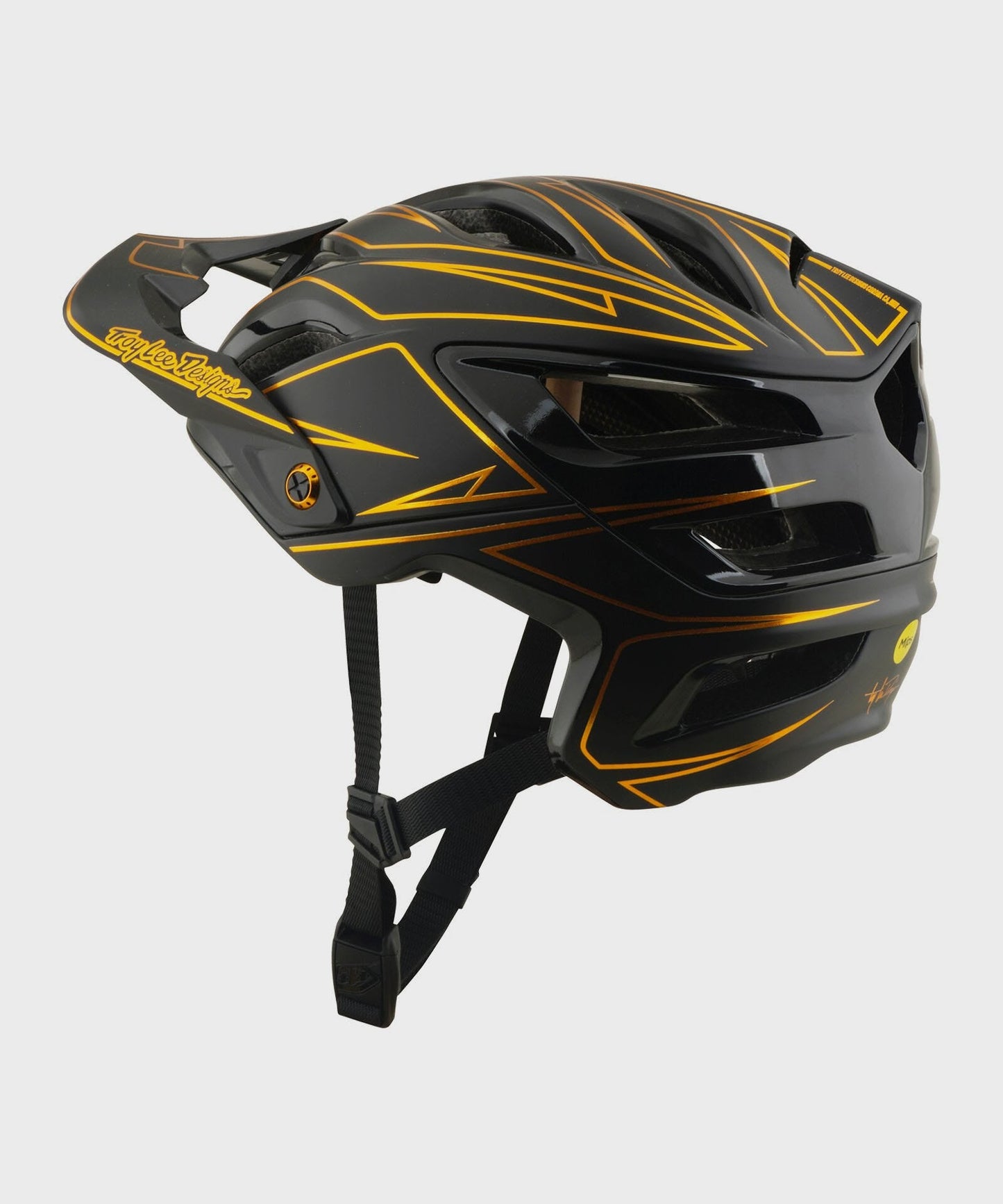 Troy Lee Designs A3 Helmet 2026 - Pinstripe Black - View 2 - BRINK