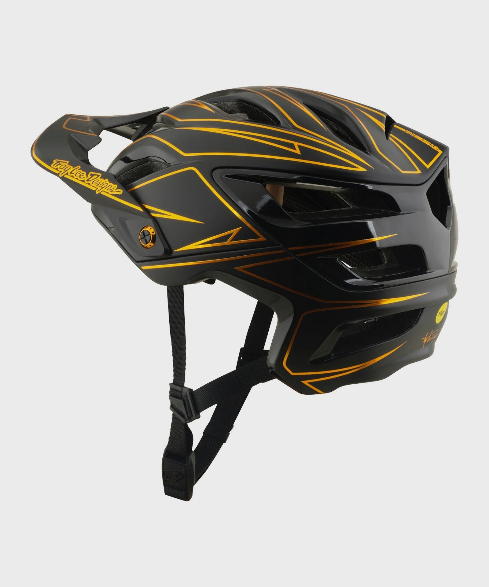 Troy Lee Designs A3 Helmet 2026 - Pinstripe Black - View 2 - BRINK