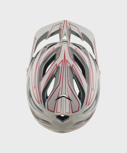 Troy Lee Designs A3 Helmet 2026 - Pinstripe Grey - View 4 - BRINK