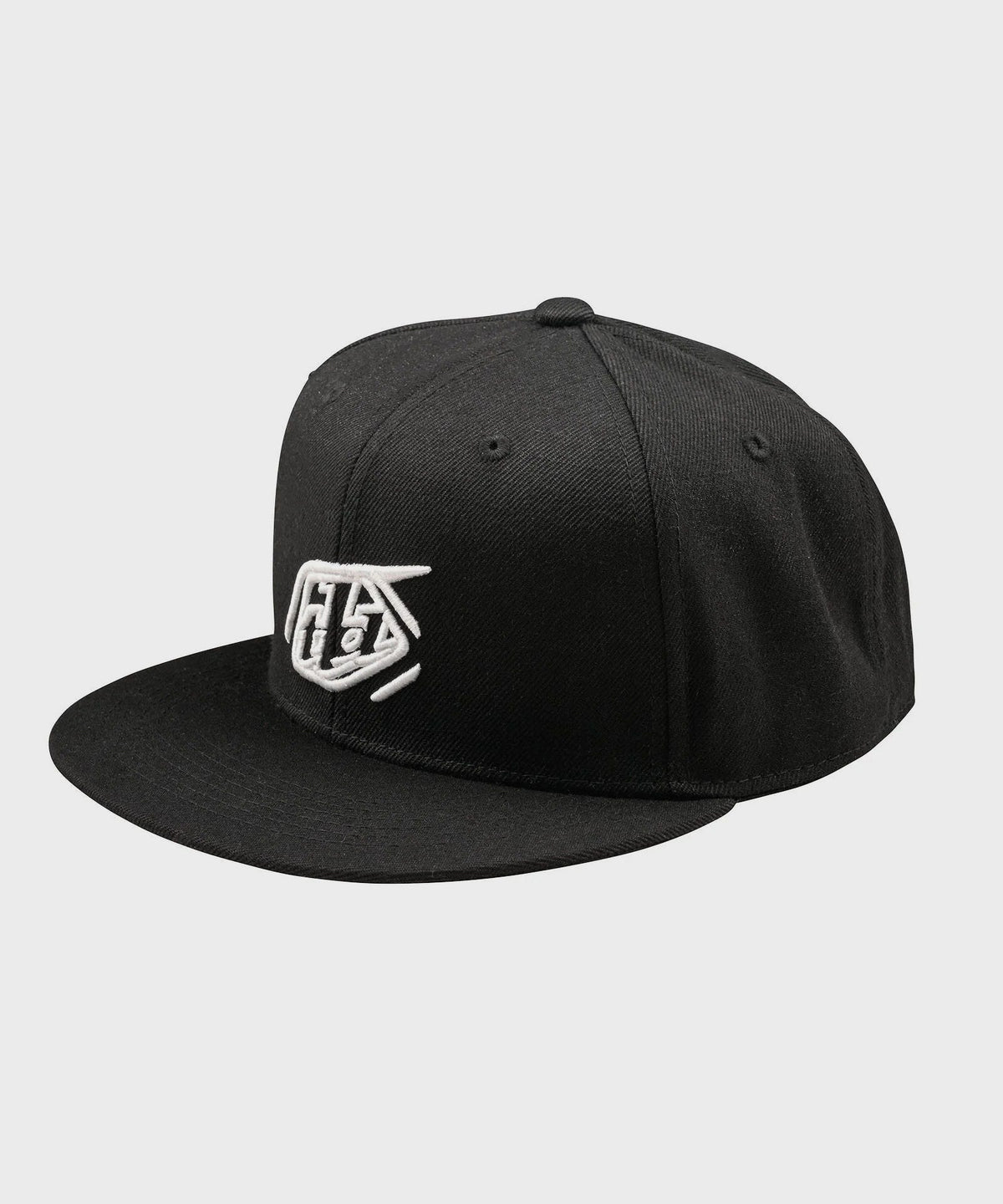 Troy Lee Designs Badge Flat Bill Snapback 2026 - Black - View 1 - BRINK