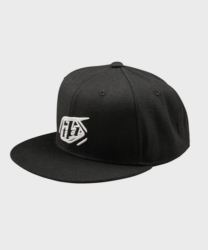Troy Lee Designs Badge Flat Bill Snapback 2026 - Black - View 1 - BRINK
