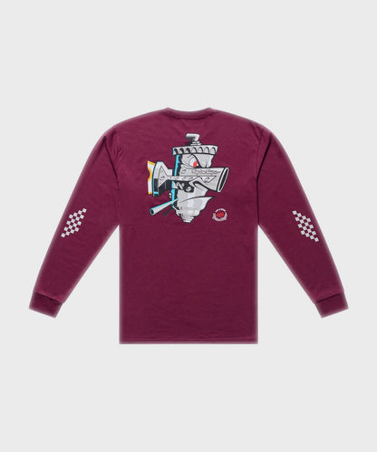 Troy Lee Designs Carb Club LS Tee 2026 - Sangria - View 2 - BRINK