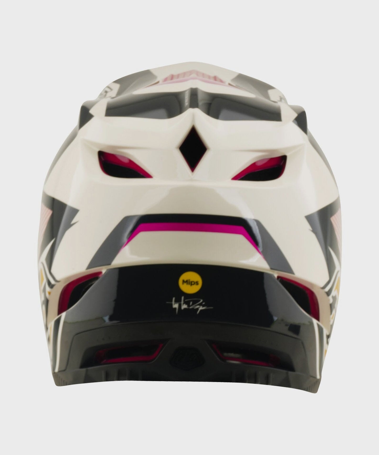 Troy Lee Designs D4 Polyacrylite Helmet 2026 - Turbo Acid / Fuchsia - View 3 - BRINK