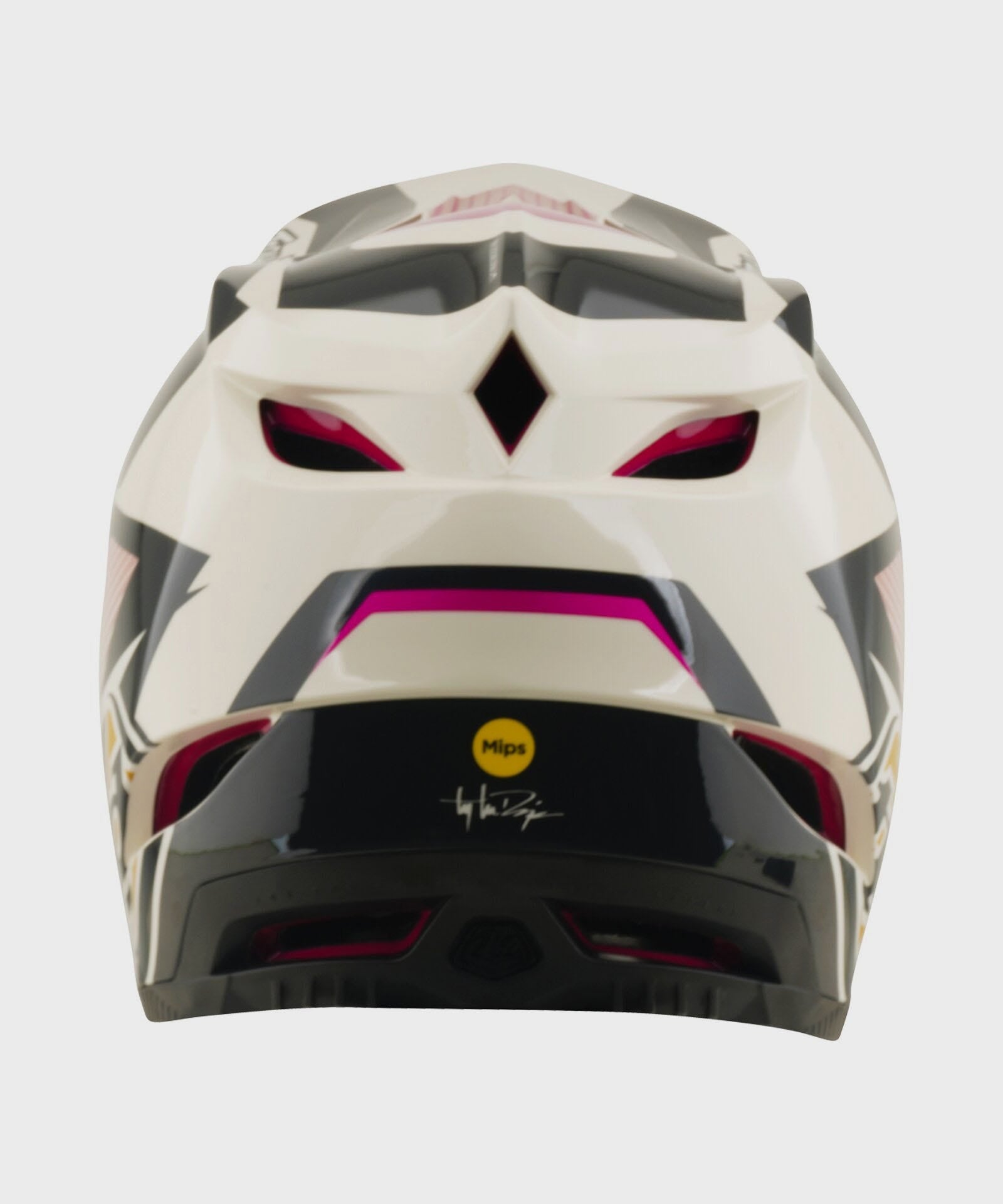 Troy Lee Designs D4 Polyacrylite Helmet 2026 - Turbo Acid / Fuchsia - View 3 - BRINK