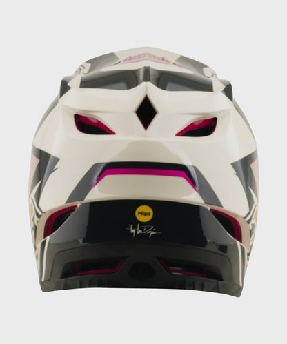 Troy Lee Designs D4 Polyacrylite Helmet 2026 - Turbo Acid / Fuchsia - View 3 - BRINK