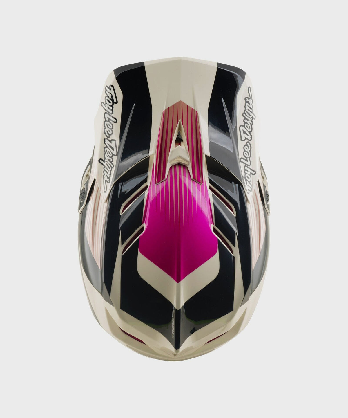 Troy Lee Designs D4 Polyacrylite Helmet 2026 - Turbo Acid / Fuchsia - View 4 - BRINK