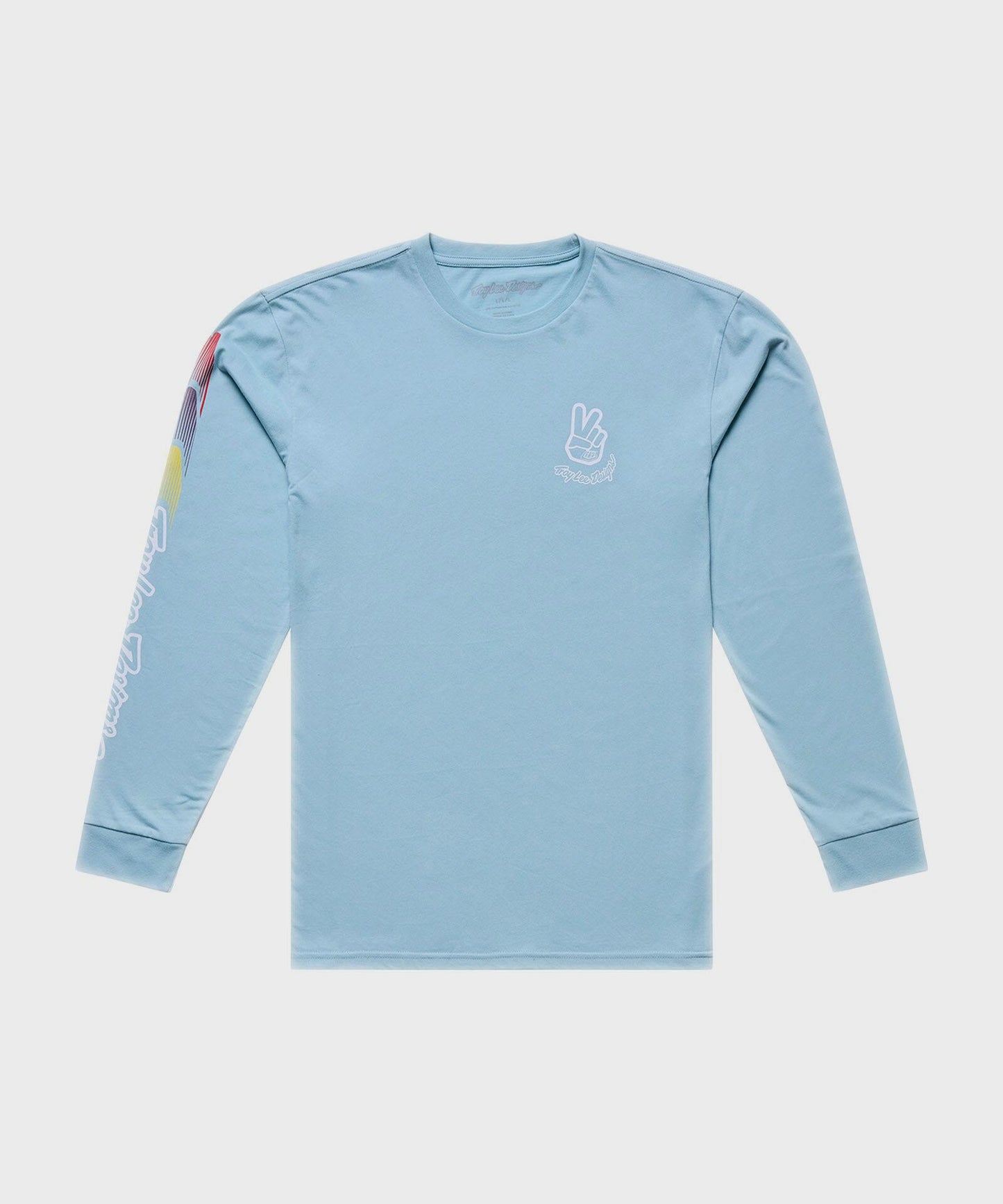 Troy Lee Designs Deuces LS Tee 2026 - Dawn Blue - View 1 - BRINK