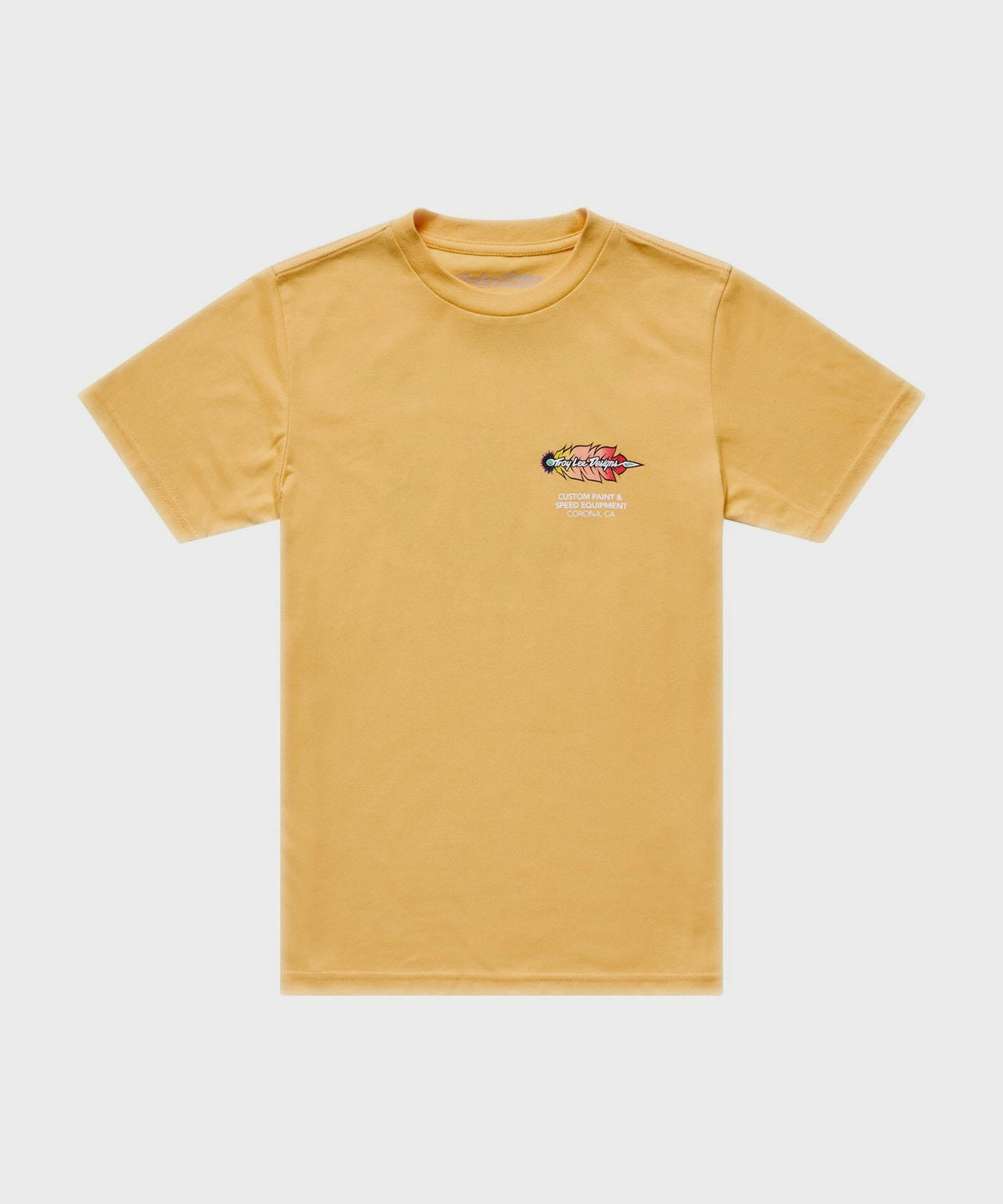 Troy Lee Designs Feathers Youth SS Tee 2026 - Bleached Melon - View 1 - BRINK