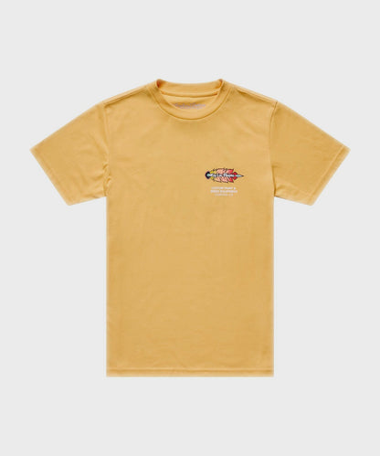 Troy Lee Designs Feathers Youth SS Tee 2026 - Bleached Melon - View 1 - BRINK