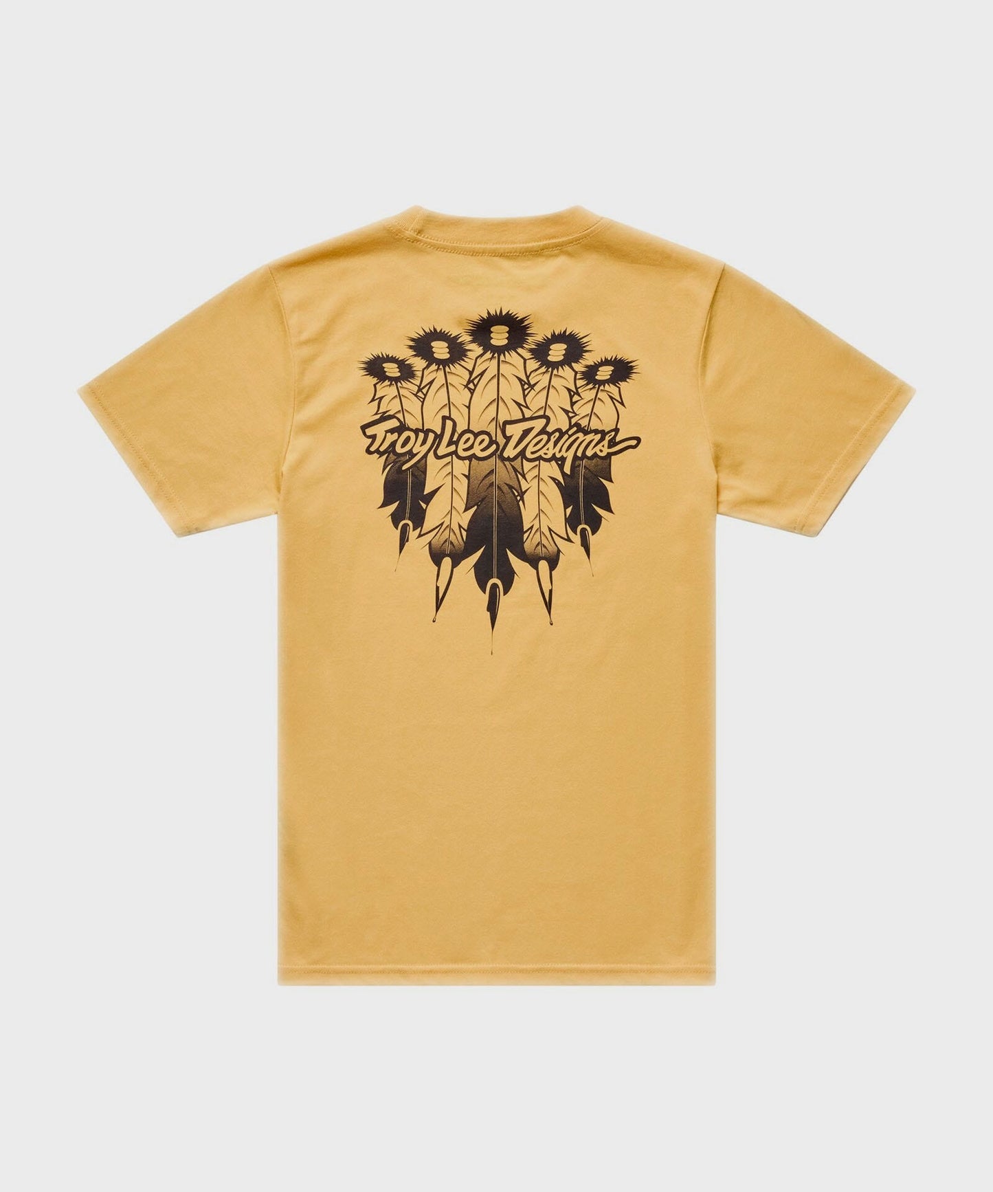 Troy Lee Designs Feathers Youth SS Tee 2026 - Bleached Melon - View 2 - BRINK