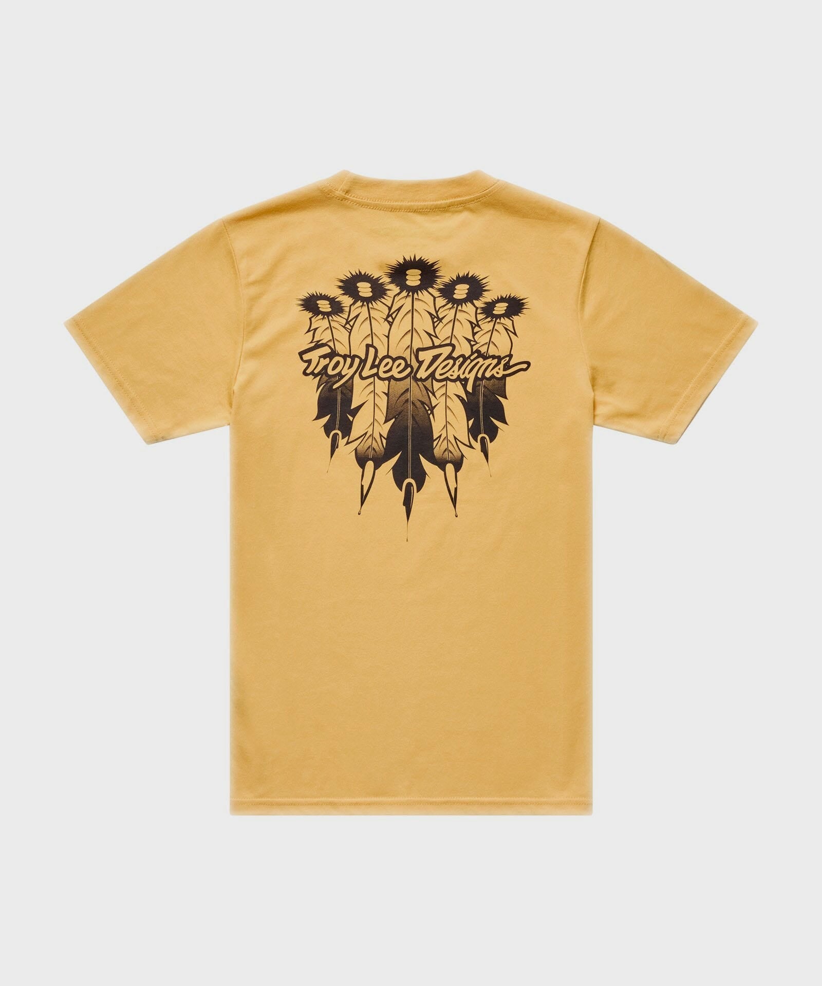 Troy Lee Designs Feathers Youth SS Tee 2026 - Bleached Melon - View 2 - BRINK