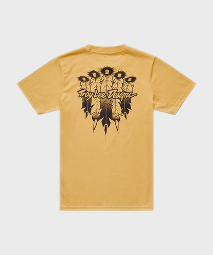 Troy Lee Designs Feathers Youth SS Tee 2026 - Bleached Melon - View 2 - BRINK
