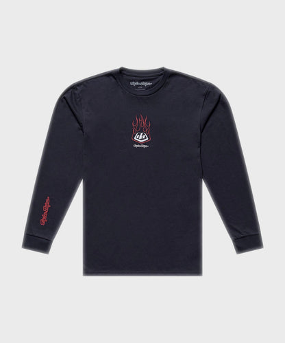 Troy Lee Designs Flame2 LS Tee 2026 - Carbon - View 1 - BRINK