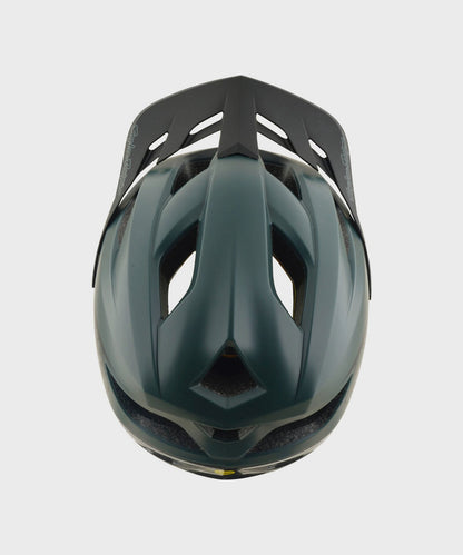 Troy Lee Designs Flowline Helmet 2026 - Point Dark Forest / Charcoal - View 4 - BRINK