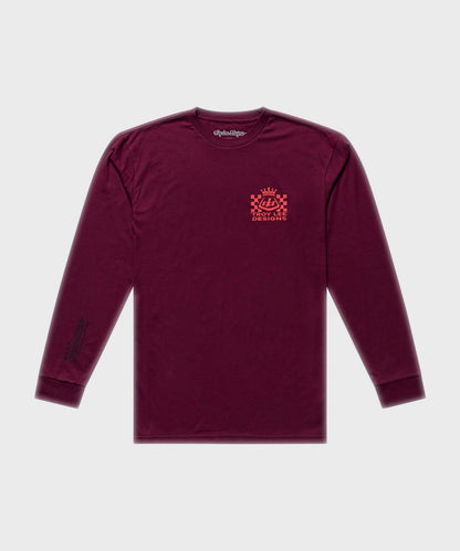 Troy Lee Designs Friday Night LS Tee 2026 - Sangria - View 1 - BRINK