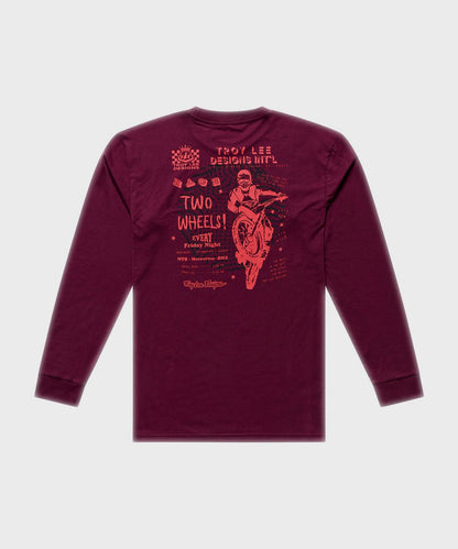 Troy Lee Designs Friday Night LS Tee 2026 - Sangria - View 2 - BRINK