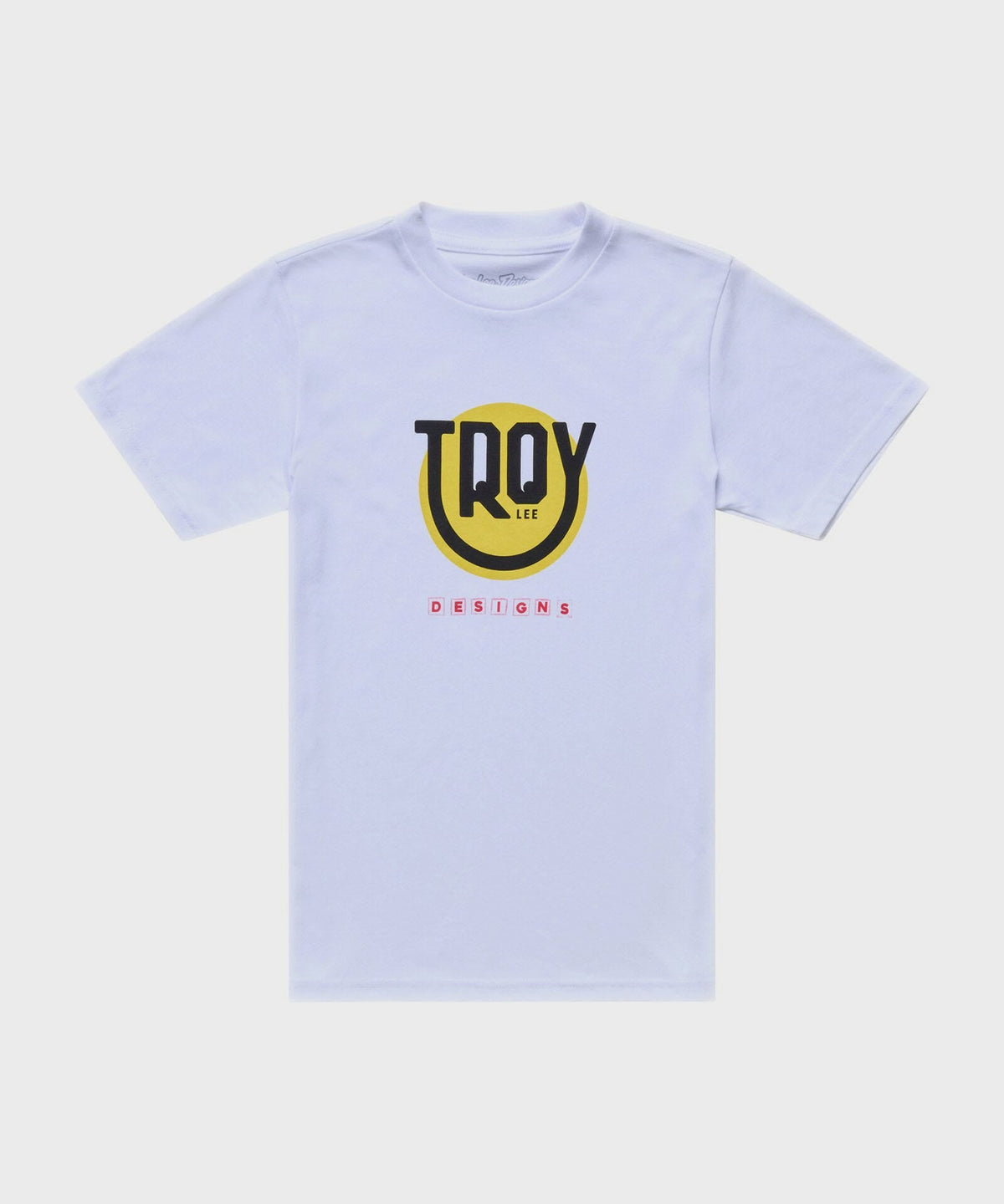 Troy Lee Designs Happy Dayz Youth SS Tee 2026 - White - View 1 - BRINK